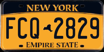 NY license plate FCQ2829