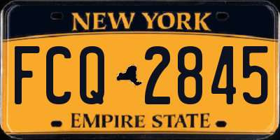 NY license plate FCQ2845