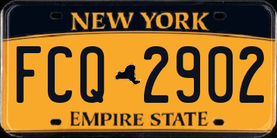NY license plate FCQ2902