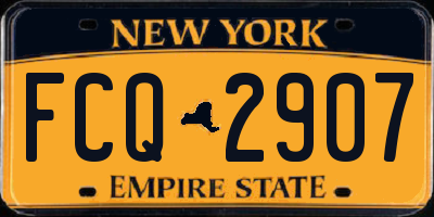 NY license plate FCQ2907