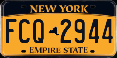 NY license plate FCQ2944