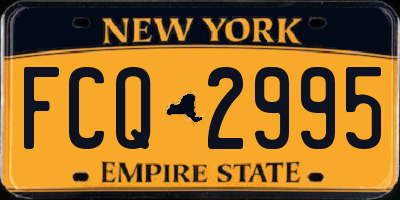 NY license plate FCQ2995