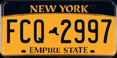 NY license plate FCQ2997