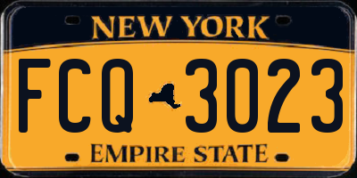 NY license plate FCQ3023