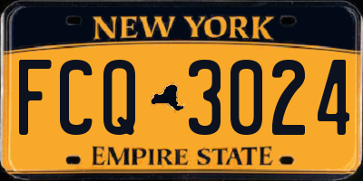 NY license plate FCQ3024