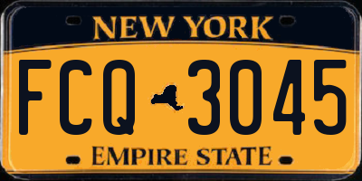 NY license plate FCQ3045
