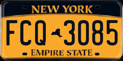 NY license plate FCQ3085