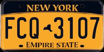 NY license plate FCQ3107