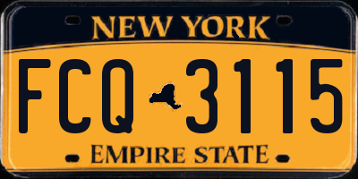 NY license plate FCQ3115