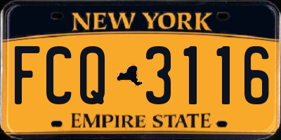NY license plate FCQ3116