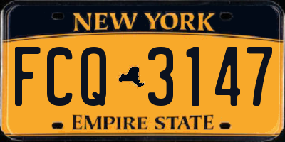 NY license plate FCQ3147