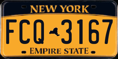 NY license plate FCQ3167