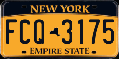 NY license plate FCQ3175