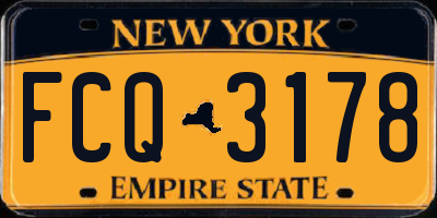 NY license plate FCQ3178