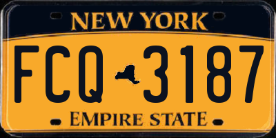 NY license plate FCQ3187