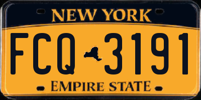 NY license plate FCQ3191