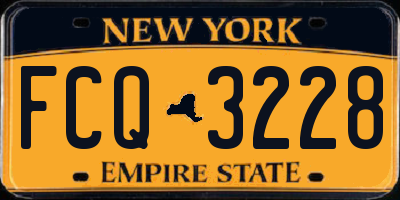 NY license plate FCQ3228
