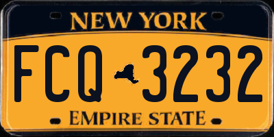 NY license plate FCQ3232