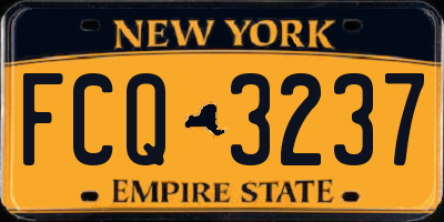 NY license plate FCQ3237