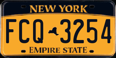 NY license plate FCQ3254