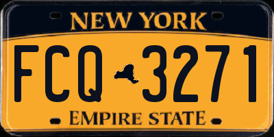 NY license plate FCQ3271