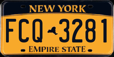 NY license plate FCQ3281