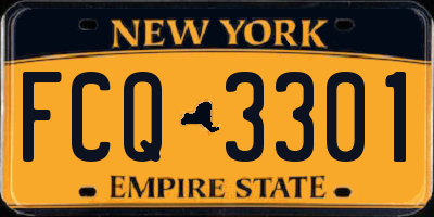 NY license plate FCQ3301