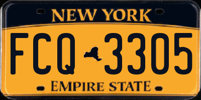 NY license plate FCQ3305