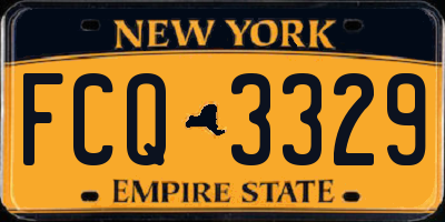 NY license plate FCQ3329