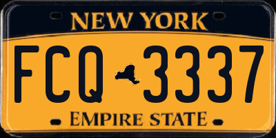 NY license plate FCQ3337