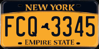 NY license plate FCQ3345