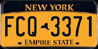 NY license plate FCQ3371