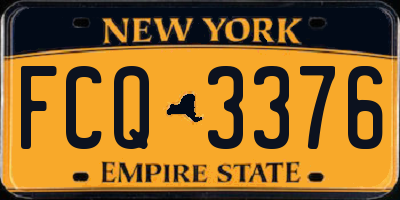 NY license plate FCQ3376