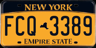 NY license plate FCQ3389