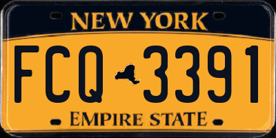 NY license plate FCQ3391