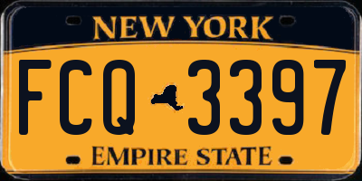 NY license plate FCQ3397