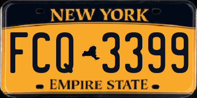 NY license plate FCQ3399