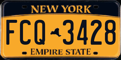 NY license plate FCQ3428