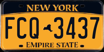 NY license plate FCQ3437