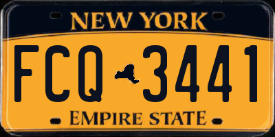 NY license plate FCQ3441