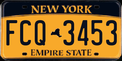 NY license plate FCQ3453