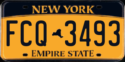 NY license plate FCQ3493