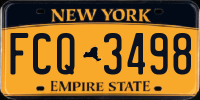 NY license plate FCQ3498