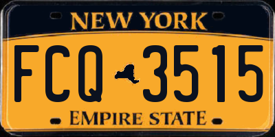 NY license plate FCQ3515
