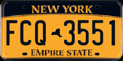 NY license plate FCQ3551