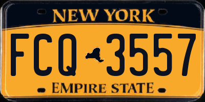 NY license plate FCQ3557