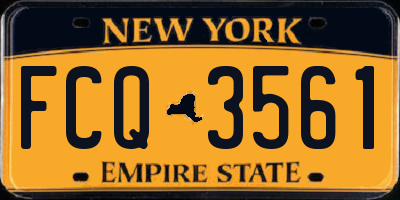 NY license plate FCQ3561