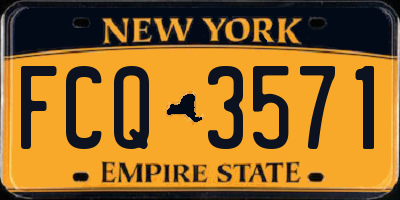NY license plate FCQ3571