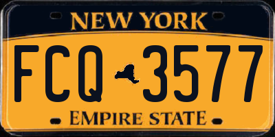 NY license plate FCQ3577