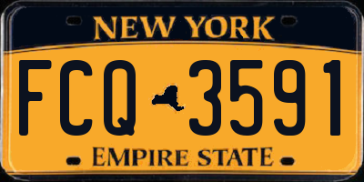 NY license plate FCQ3591